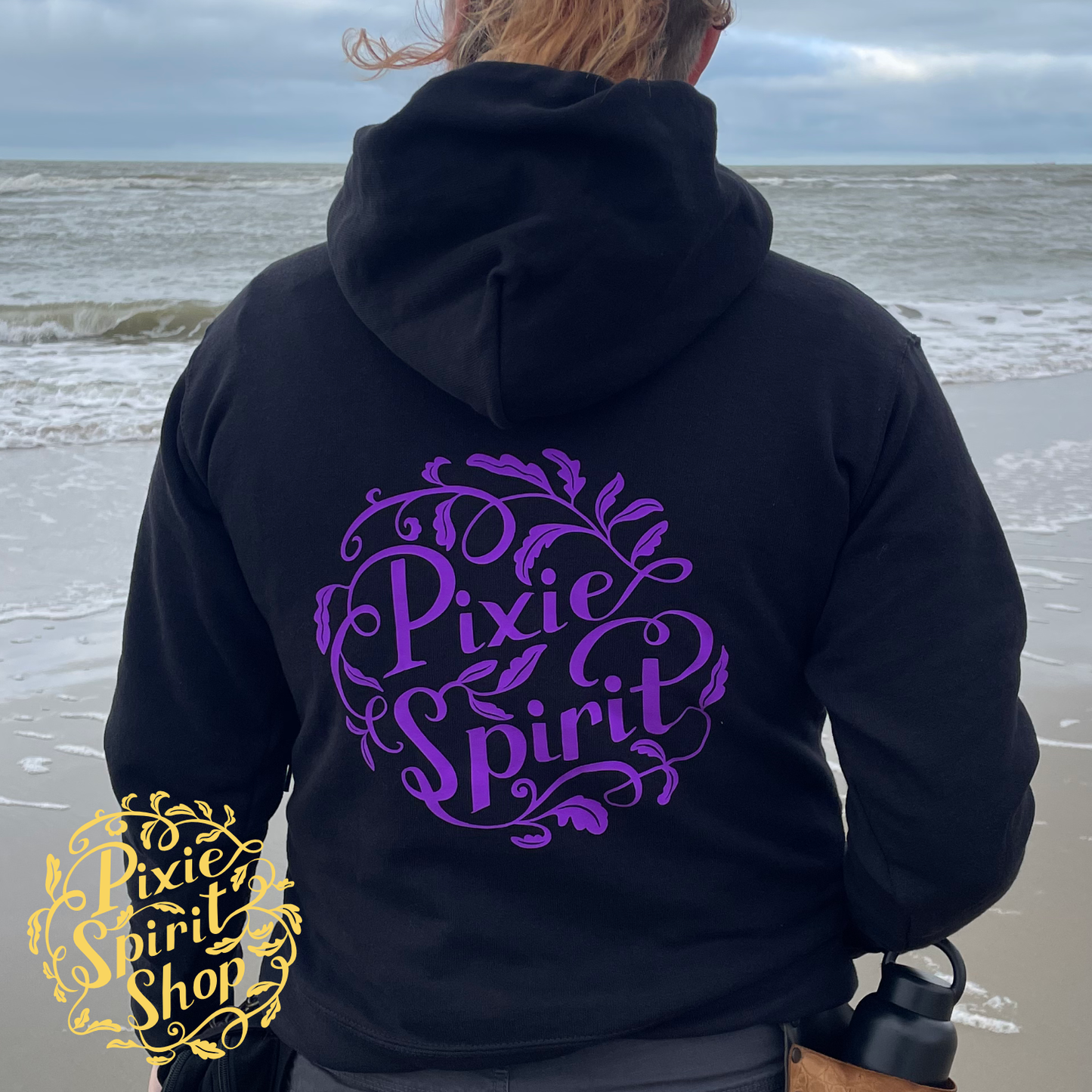 Dames Hoodie - Logo Pixie Spirit rug paars