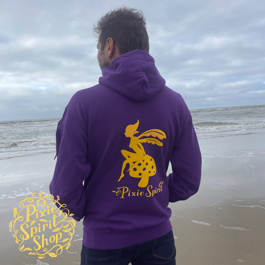 Heren Hoodie - Pixie op paddestoel