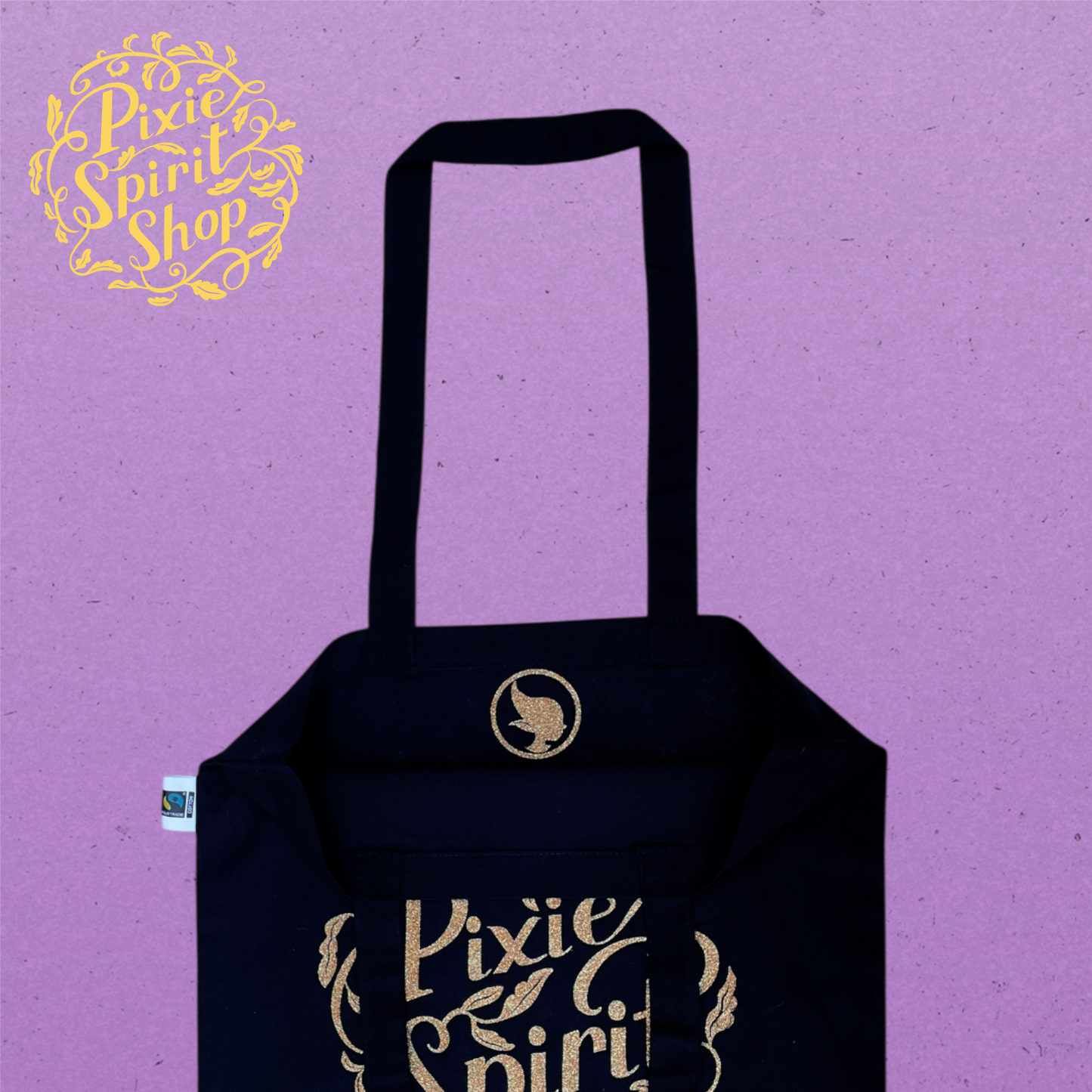 Schoudertas - Pixie Spirit Logo Glitter goud