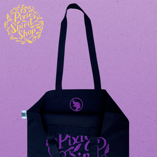 Schoudertas - Pixie Spirit Logo Glitter paars