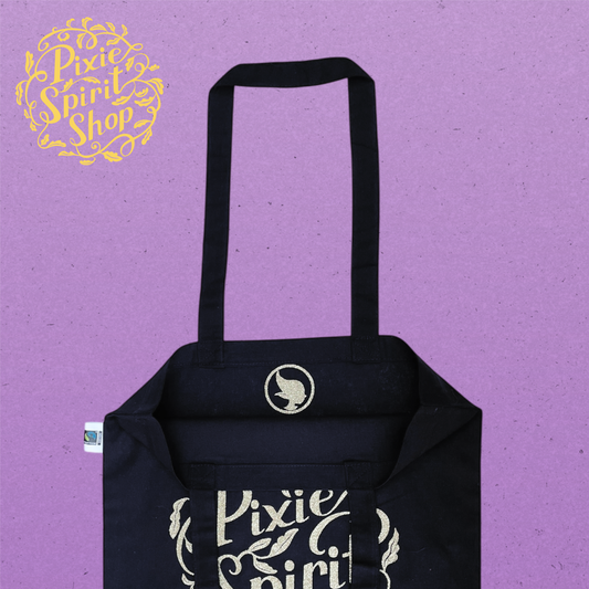 Schoudertas - Pixie Spirit Logo Glitter wit