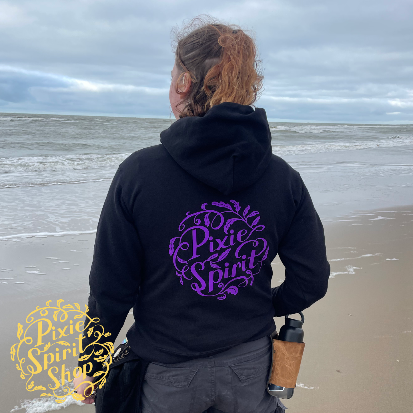 Dames Hoodie - Logo Pixie Spirit rug paars