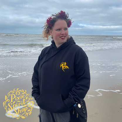 Dames Hoodie - Logo Pixie Spirit rug geel