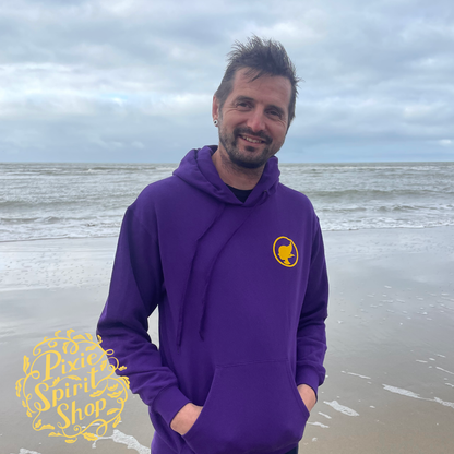 Heren Hoodie -  Pixie op paddestoel